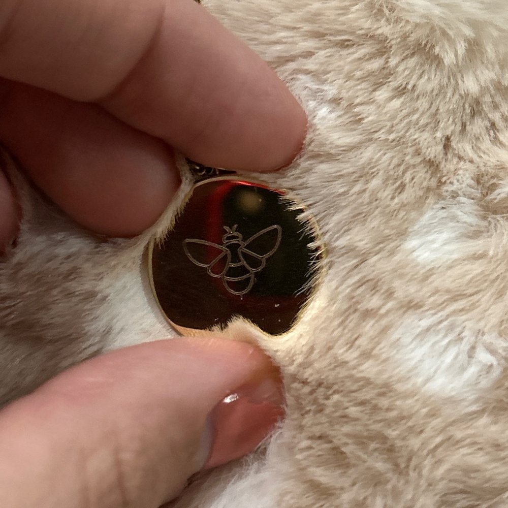 Fossil Bee Gold Necklace
